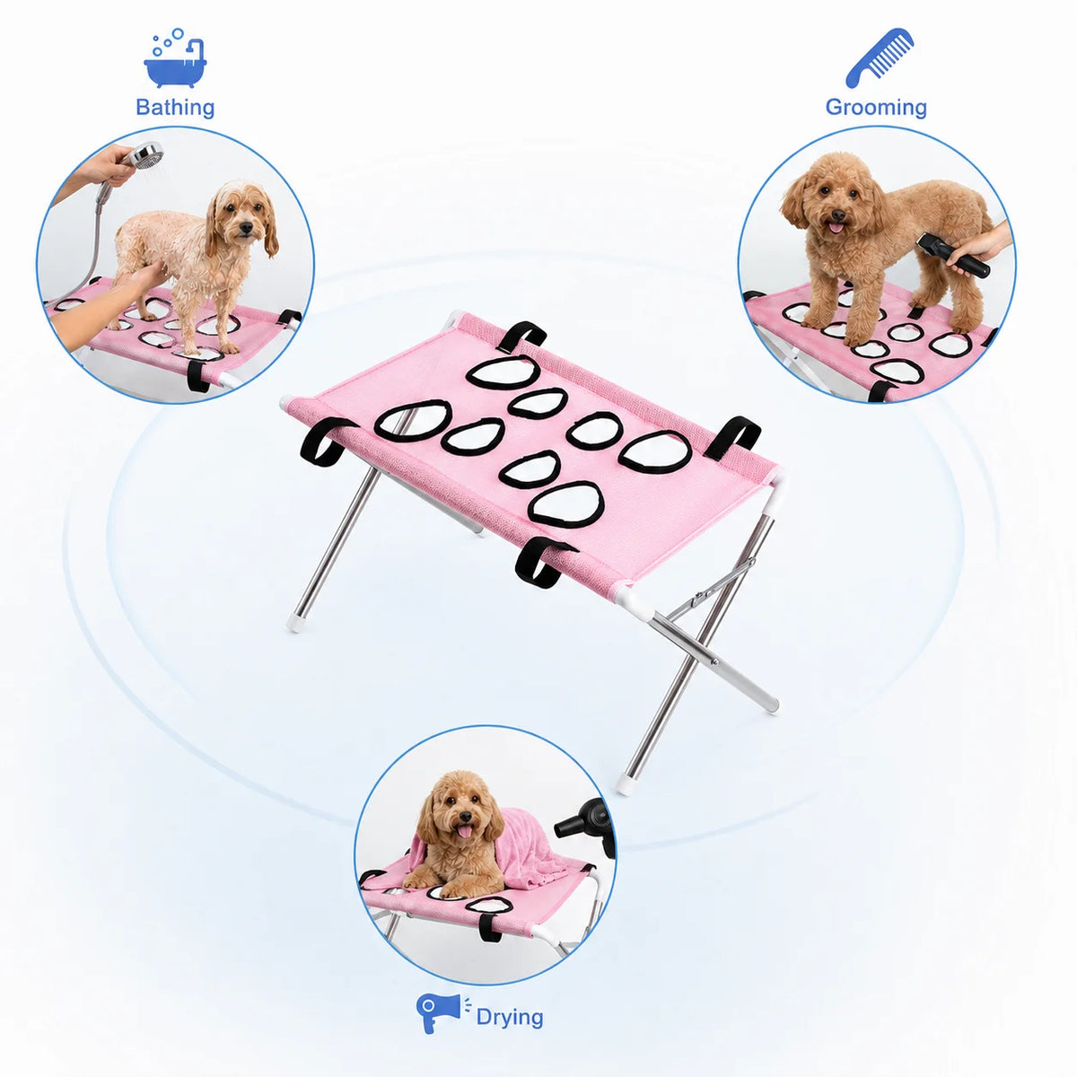 Foldable Pet Bathing Stand With Hammock